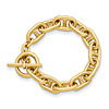 14k Yellow Gold Heavy Mariner Link Toggle Bracelet 8.5in