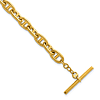 14k Yellow Gold 8in Mariner Link Toggle Bracelet 8mm Thick