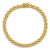 14k Yellow Gold Slender Panther Link Bracelet with Polished Finish 7.5in