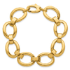 14k Yellow Gold 7.5in Chunky Oval Link Bracelet 15mm Wide