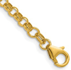 14k Yellow Gold 24in Solid Rolo Link Chain Necklace 3.8mm Thick