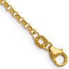 14k Yellow Gold 24in Solid Rolo Chain Necklace 2.1mm Thick