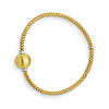 14K Two-tone Gold Satin Ball Stretch Bracelet