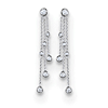 18k White Gold 0.57 ct tw Diamond Bezel Chain Cascade Drop Earrings