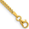 18k Yellow Gold 18in Curb Chain 2.4mm