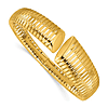 18k Yellow Gold Tapered Hinged Cuff Bangle Bracelet