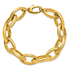 18k Yellow Gold Marquise Link Bracelet 7.5in
