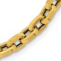 18k Yellow Gold Italian Hexagon Oval Link Bracelet 7.5in