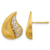 18k Yellow Gold .7 ct tw Diamond Teardrop Earrings