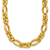 18k Yellow Gold Navette Link Necklace 18in