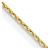 18k Yellow Gold 16in Diamond-cut Cable Chain 1.1mm