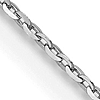 18k White Gold 18in Diamond-cut Cable Chain with Fancy Lobster Clasp 1.1mm Wide