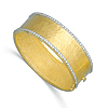 18k Yellow Gold 1.3 ct tw Diamond Hammered Bangle Bracelet