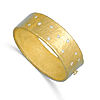 18k Yellow Gold 0.66 ct tw Diamond Hammered Hinged Bangle Bracelet