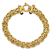 18k Yellow Gold Byzantine Bracelet with Sapphire Accents