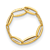 18k Yellow Gold Oval and Strand Link Bracelet 8in