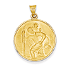 18kt Yellow Gold Saint Christopher Medal 1in