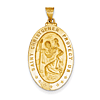 18kt Gold 1 1/8in Saint Christopher Medal