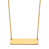 24k Yellow Gold Classic Engravable Bar Necklace