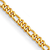 Herco 24k Yellow Gold 8in Solid Figaro Link Bracelet 4.8mm