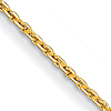 Herco 24k Yellow Gold Square Flat Link Chain 18in