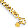 Herco 24k Yellow Gold 8in Curb Link Bracelet 7.2mm