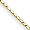 Herco 24k Yellow Gold Square Barrel Link Necklace 20in