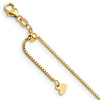 14k Yellow Gold 30in Adjustable Box Chain