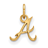 10kt Yellow Gold 3/8in Atlanta Braves A Pendant