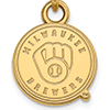 10k Yellow Gold 3/8in Milwaukee Brewers M Pendant