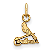 14kt Yellow Gold 3/8in St. Louis Cardinals Pendant