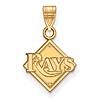 14k Yellow Gold 1/2in Tampa Bay Rays Logo Pendant