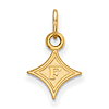 14k Yellow Gold 3/8in Furman University Diamond Logo Charm