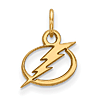 10k Yellow Gold 3/8in Tampa Bay Lightning Logo Charm