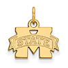Mississippi State University Charm 3/8in 14k Yellow Gold