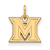 Miami University Logo Charm 3/8in 14k Yellow Gold