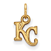 14kt Yellow Gold 3/8in Kansas City Royals KC Pendant