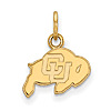 University of Colorado Buffalo Charm 3/8in 10k Yellow Gold