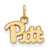14k Yellow Gold 3/8in University of Pittsburgh Pitt Pendant