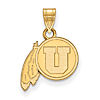 University of Utah Logo Pendant 1/2in 10k Yellow Gold