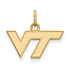 14k Yellow Gold Virginia Tech VT Charm 3/8in