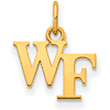 Wake Forest University Charm 3/8in 14k Yellow Gold