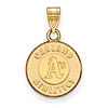14k Yellow Gold 1/2in Oakland A's Logo Pendant