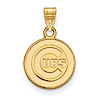 10kt Yellow Gold 1/2in Chicago Cubs Round Pendant