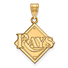 10k Yellow Gold 3/4in Tampa Bay Rays Logo Pendant