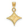 10k Yellow Gold 1/2in Furman University Diamond Logo Pendant