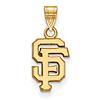10kt Yellow Gold 1/2in San Francisco Giants SF Pendant
