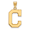 14k Yellow Gold 3/4in Cleveland Indians C Pendant