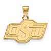 10kt Yellow Gold 1/2in Oklahoma State University OSU Pendant