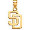 10k Yellow Gold 1/2in San Diego Padres SD Pendant